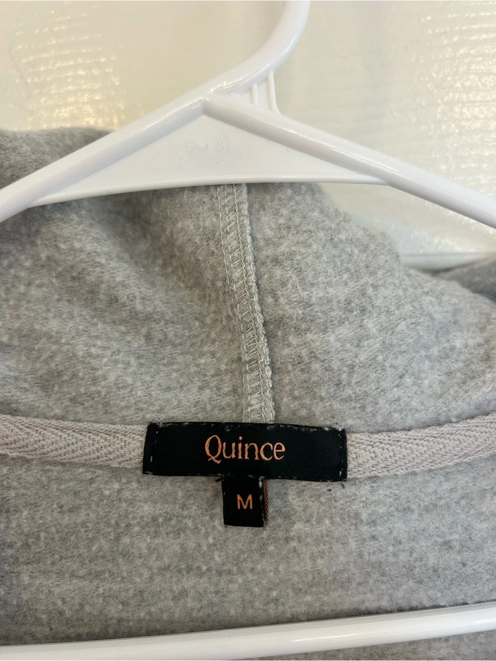 Quince Women's Supersoft Fleece Grey Hoodie Jacket Size S